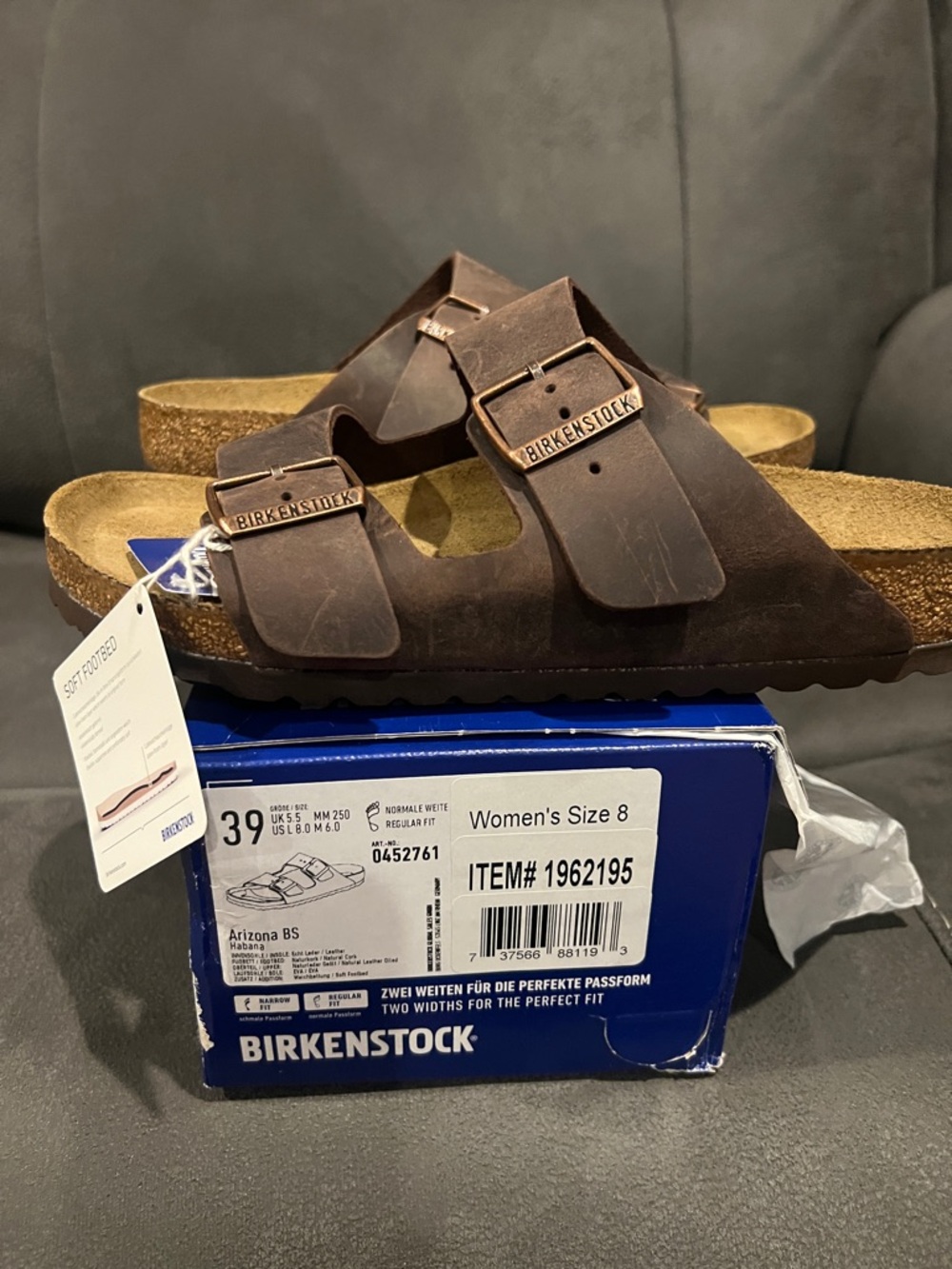 Birkenstock Arizona Two-Strap Sandals - Dark Brown